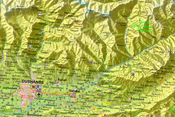 GIS Umsetzung von Tajikistan-Karten